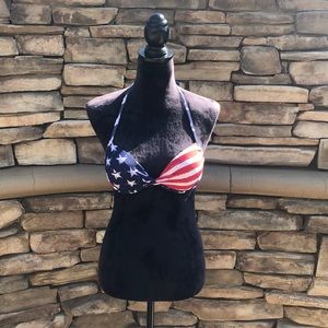 NWOT  Xhilaration Sz S Bikini 4 of July Top